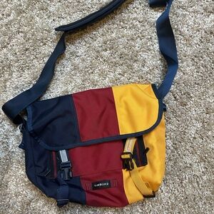 Timbuk2 Classic Messenger Bag Tri-Color Navy Red Yellow Medium Laptop Bag